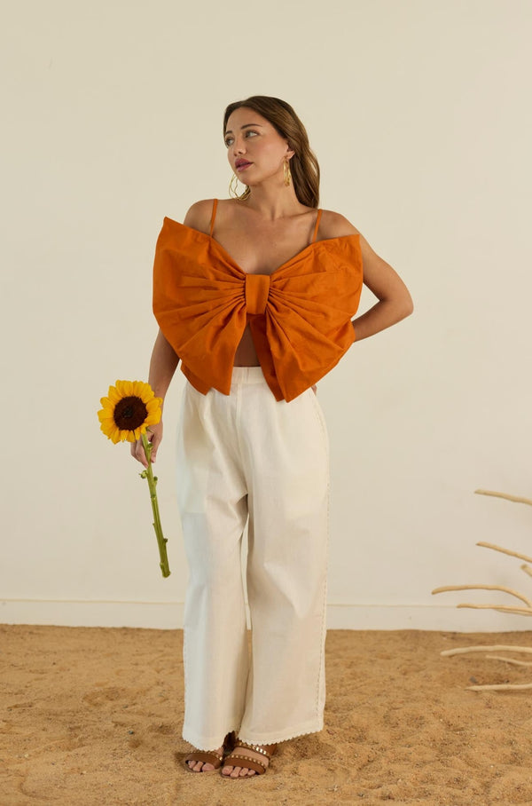 The Bow stopper top (Orange)