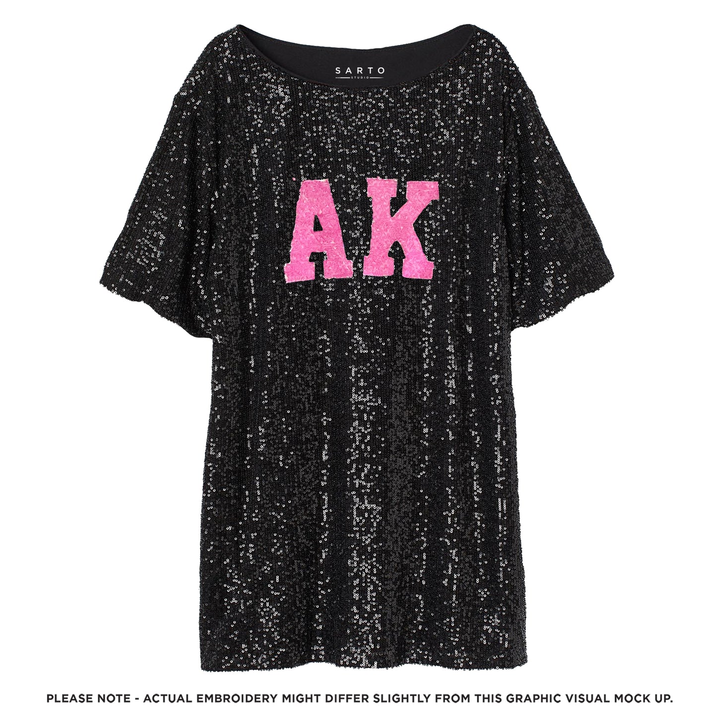 Black Sequin Initial dress