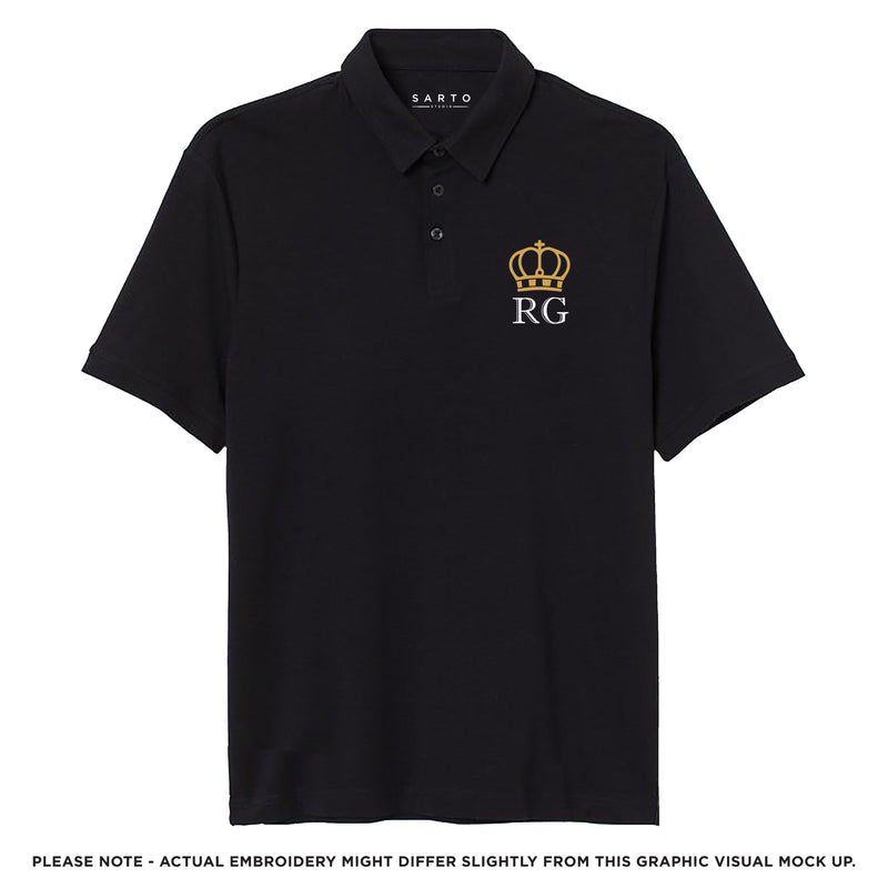 Crown + Initials Polo