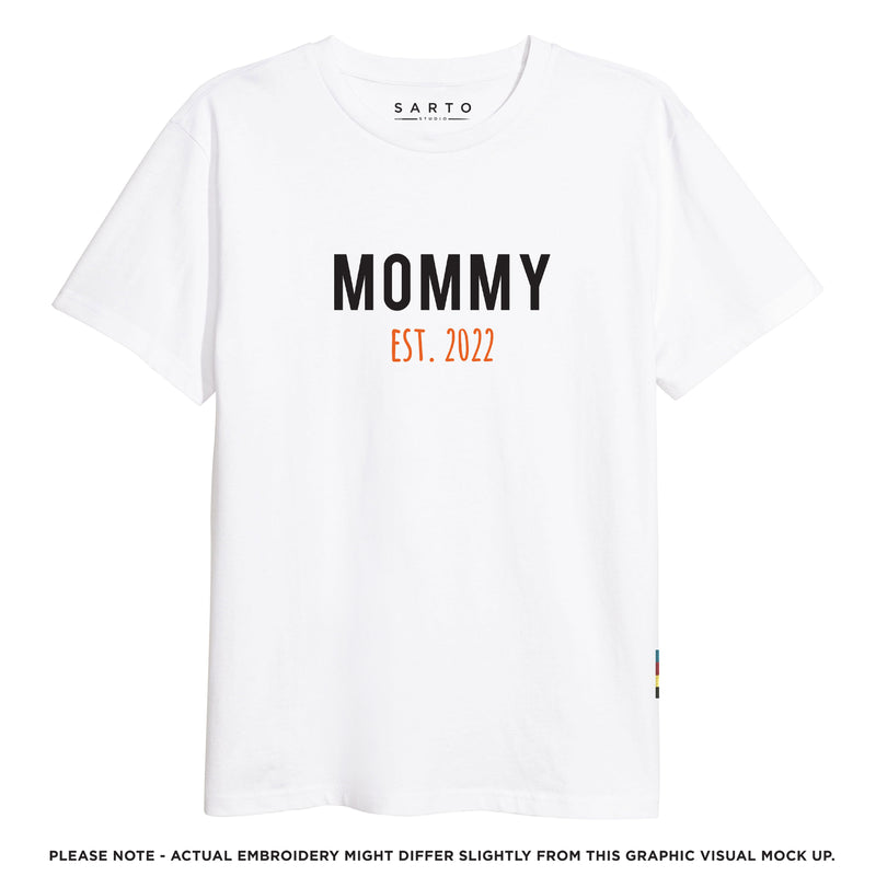Mommy daddy est. 2022 Tshirt set