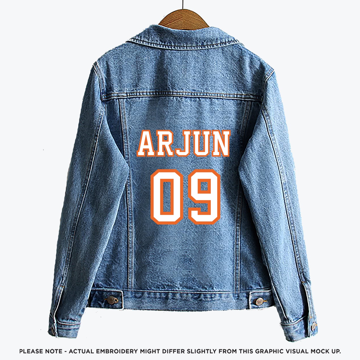 Jersey Name + Number Denim Jacket